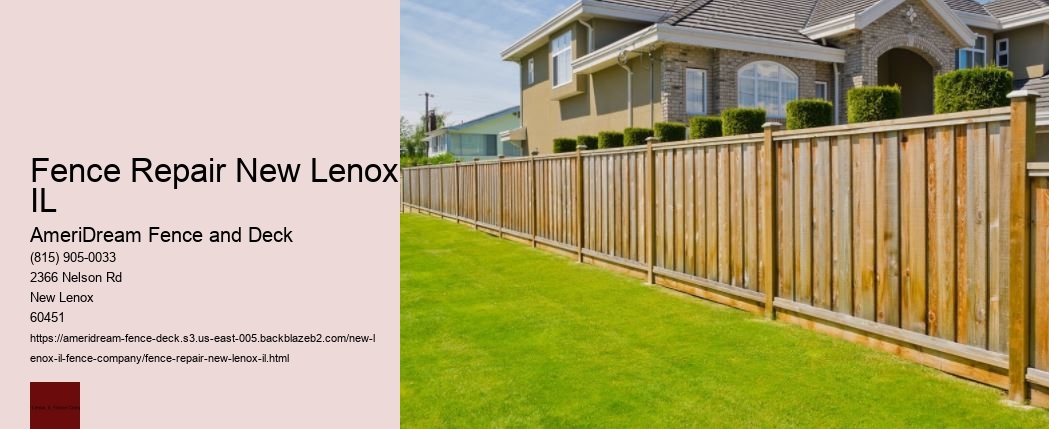 Fence Repair New Lenox, IL
